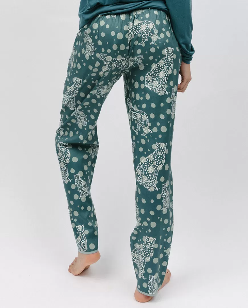 Hannah Leopard Print Pyjama Bottoms^Cyberjammies Cheap