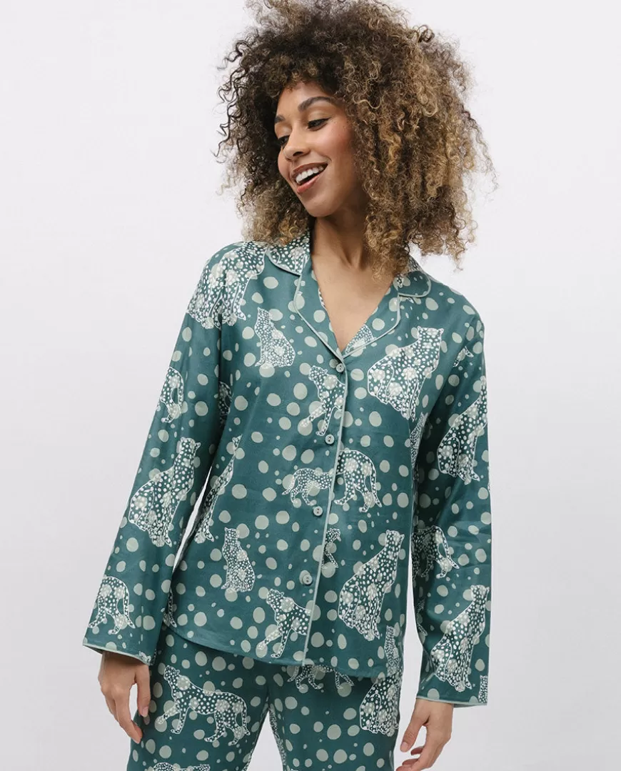 Hannah Leopard Print Pyjama Top^Cyberjammies Outlet