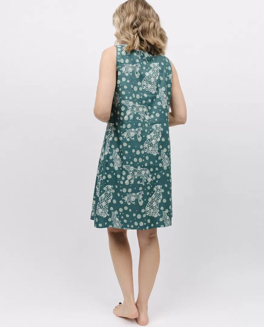 Hannah Leopard Print Short Nightdress^Cyberjammies Clearance
