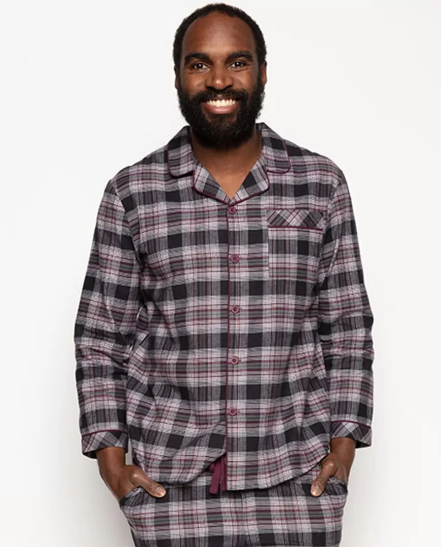 Harley Brushed Check Pyjama Top^Cyberjammies Cheap