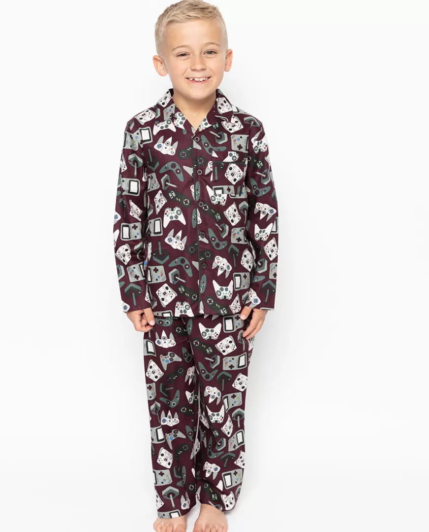 Jack Burgundy Gamer Print Pyjama Set^Cyberjammies Best