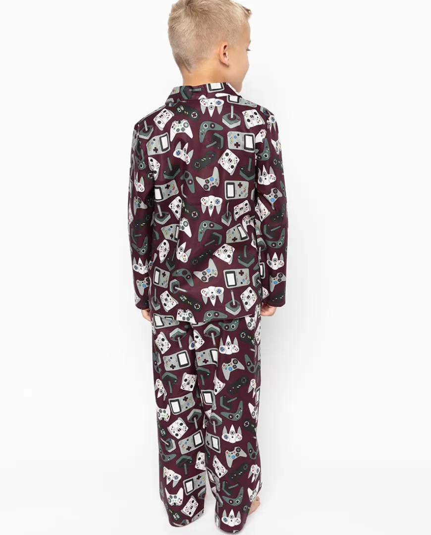 Jack Burgundy Gamer Print Pyjama Set^Cyberjammies Best