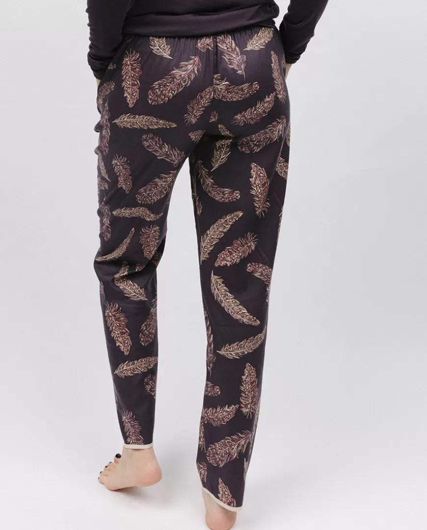 Lana Feather Print Pyjama Bottoms^Cyberjammies Cheap