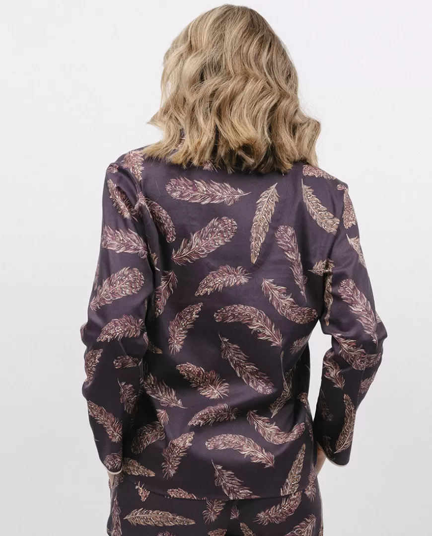 Lana Feather Print Pyjama Top^Cyberjammies Outlet