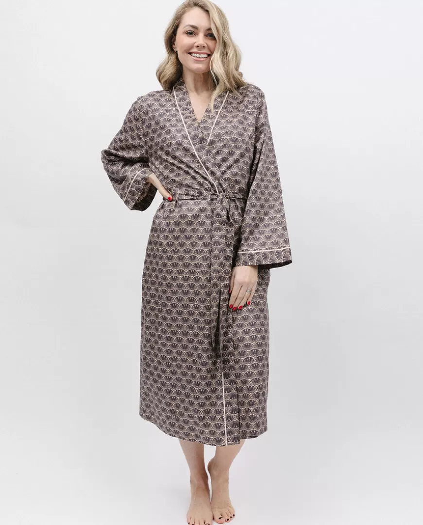 Lana Geo Print Long Dressing Gown^Cyberjammies Store