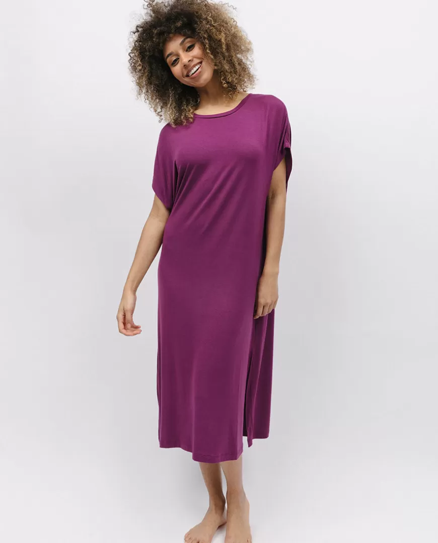 Magenta Jersey Long Nightdress^Cyberjammies Sale