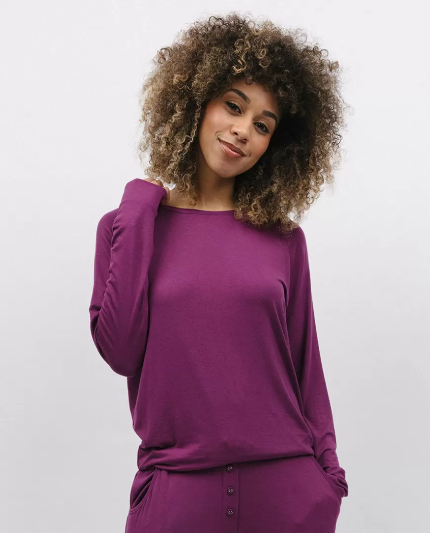 Magenta Slouch Jersey Pyjama Top^Cyberjammies Shop