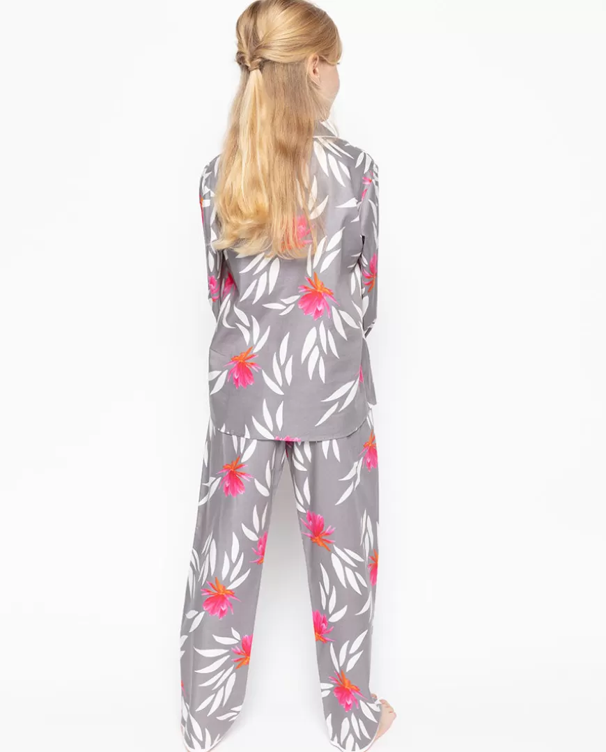 Mallory Grey Floral Print Pyjama Set^Cyberjammies Clearance