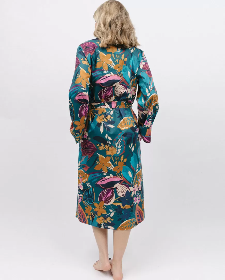 Maple Leaf Print Long Dressing Gown^Cyberjammies Fashion