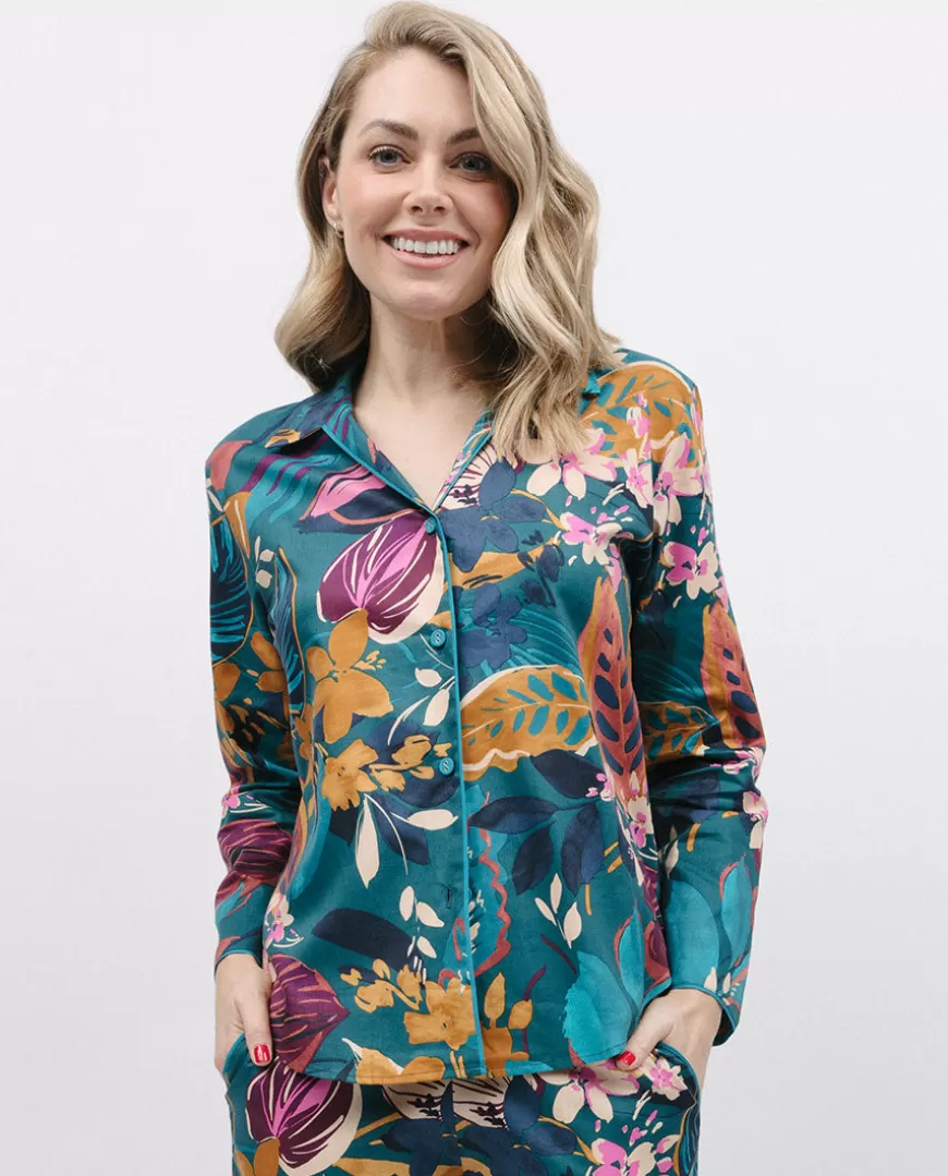 Maple Leaf Print Pyjama Top^Cyberjammies Fashion