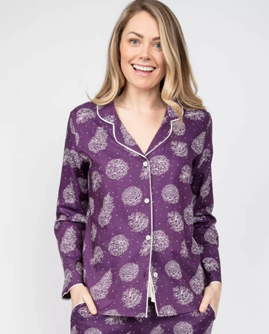 Margo Pinecone Print Pyjama Top^Cyberjammies Store