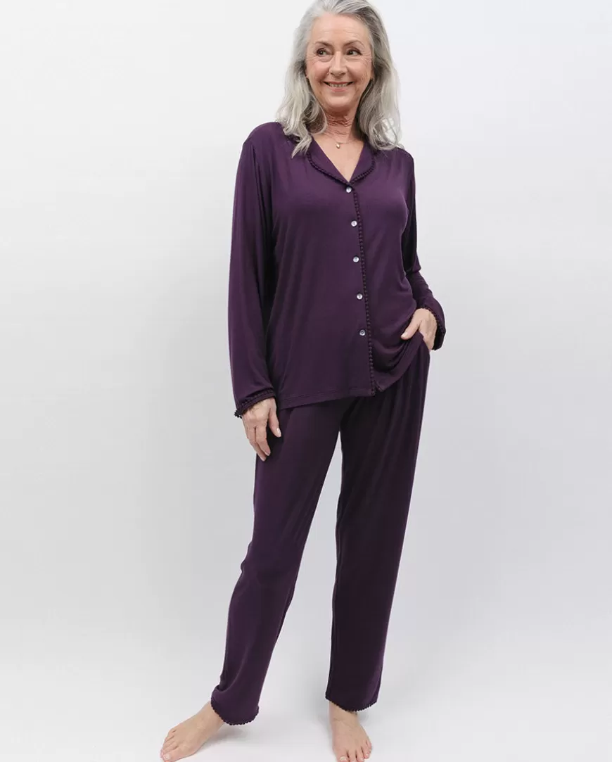 Mary Lace Trim Jersey Pyjama Set^Cyberjammies Cheap