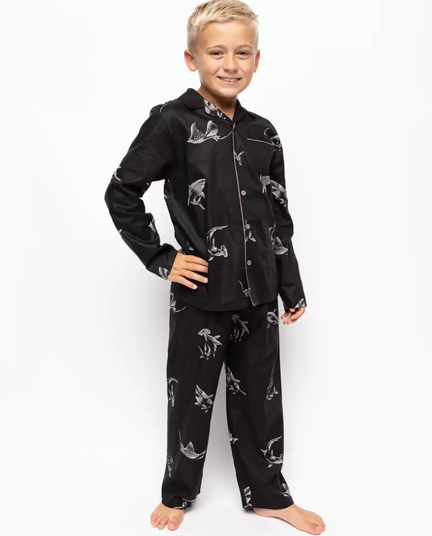 Mason Boys Shark Print Pyjama Set^Cyberjammies New