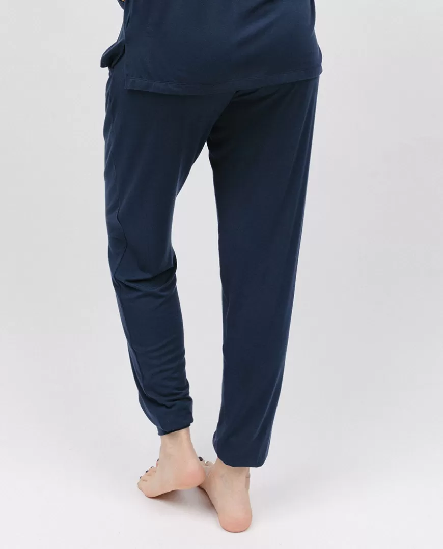 Navy Jersey Pyjama Bottoms^Cyberjammies Online