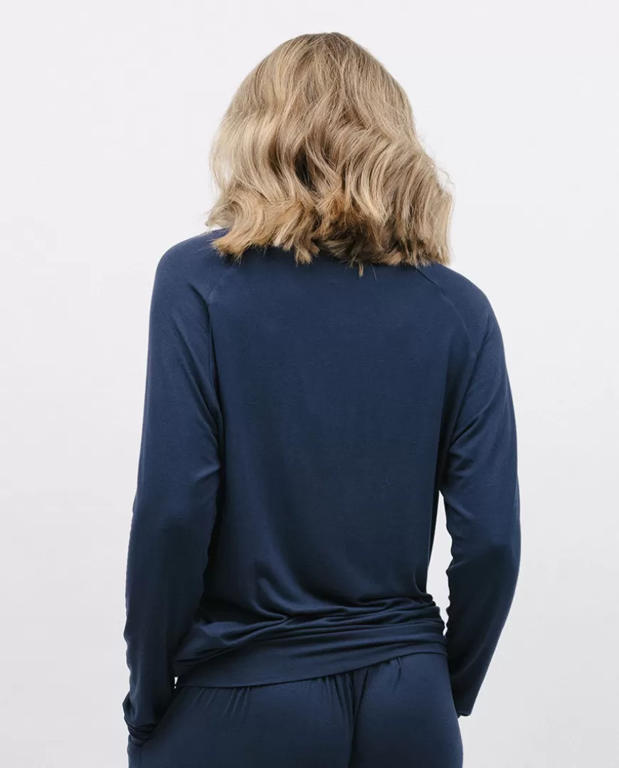 Navy Slouch Jersey Pyjama Top^Cyberjammies Best