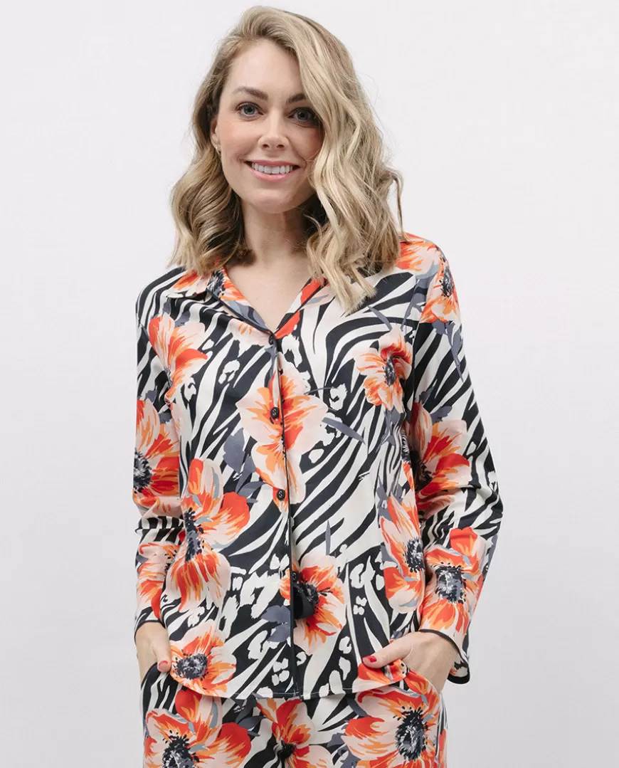 Nicole Animal Floral Print Pyjama Top^Cyberjammies Discount