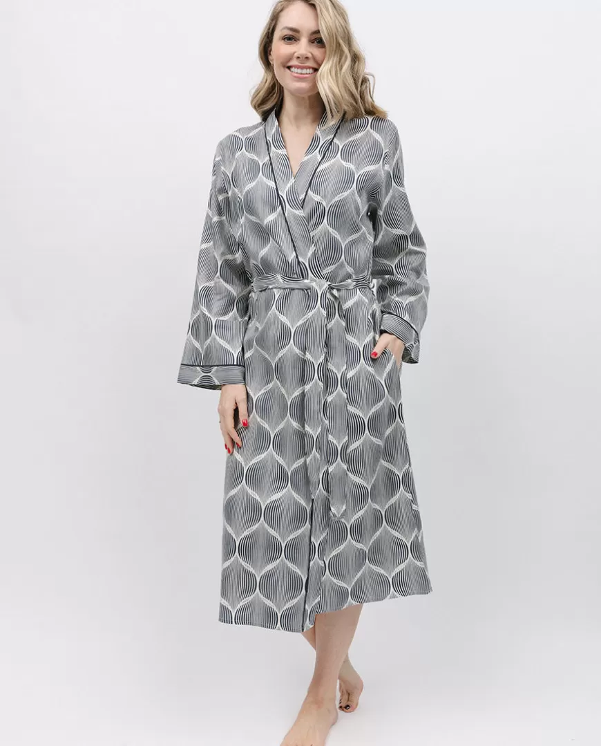 Nicole Geo Print Long Dressing Gown^Cyberjammies Flash Sale