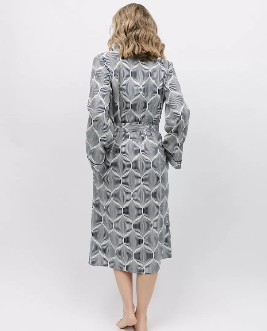 Nicole Geo Print Long Dressing Gown^Cyberjammies Flash Sale