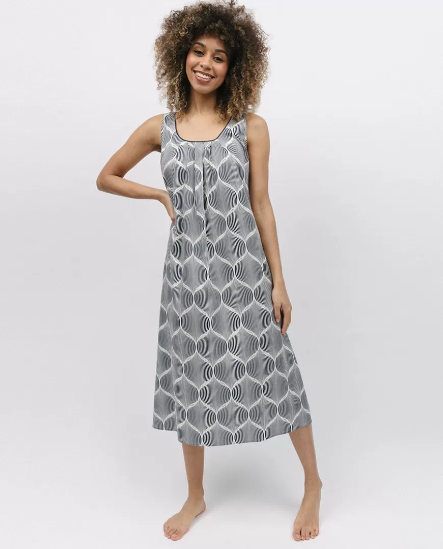Nicole Geo Print Long Nightdress^Cyberjammies Online