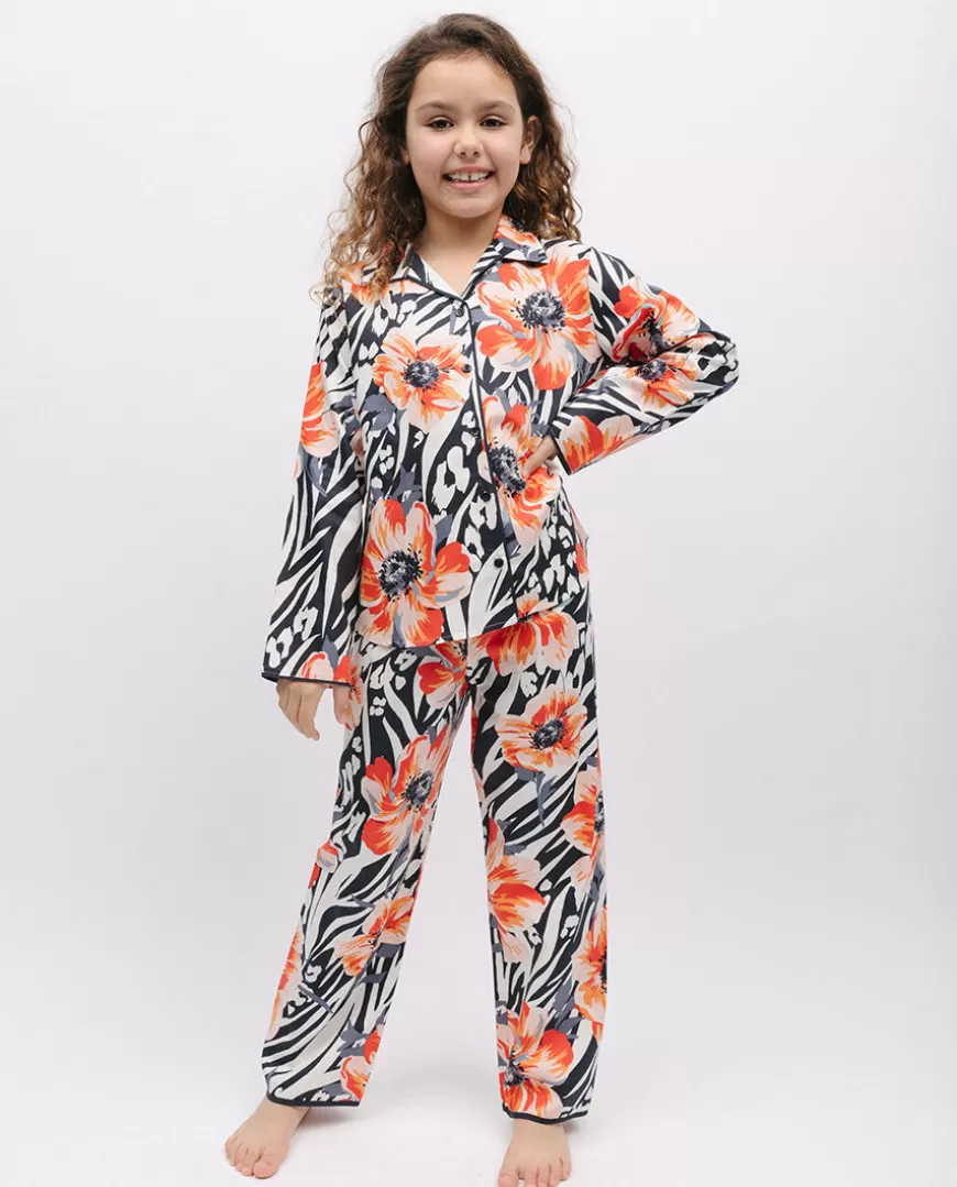 Nicole Girls Animal Floral Print Pyjama Set^Cyberjammies Flash Sale