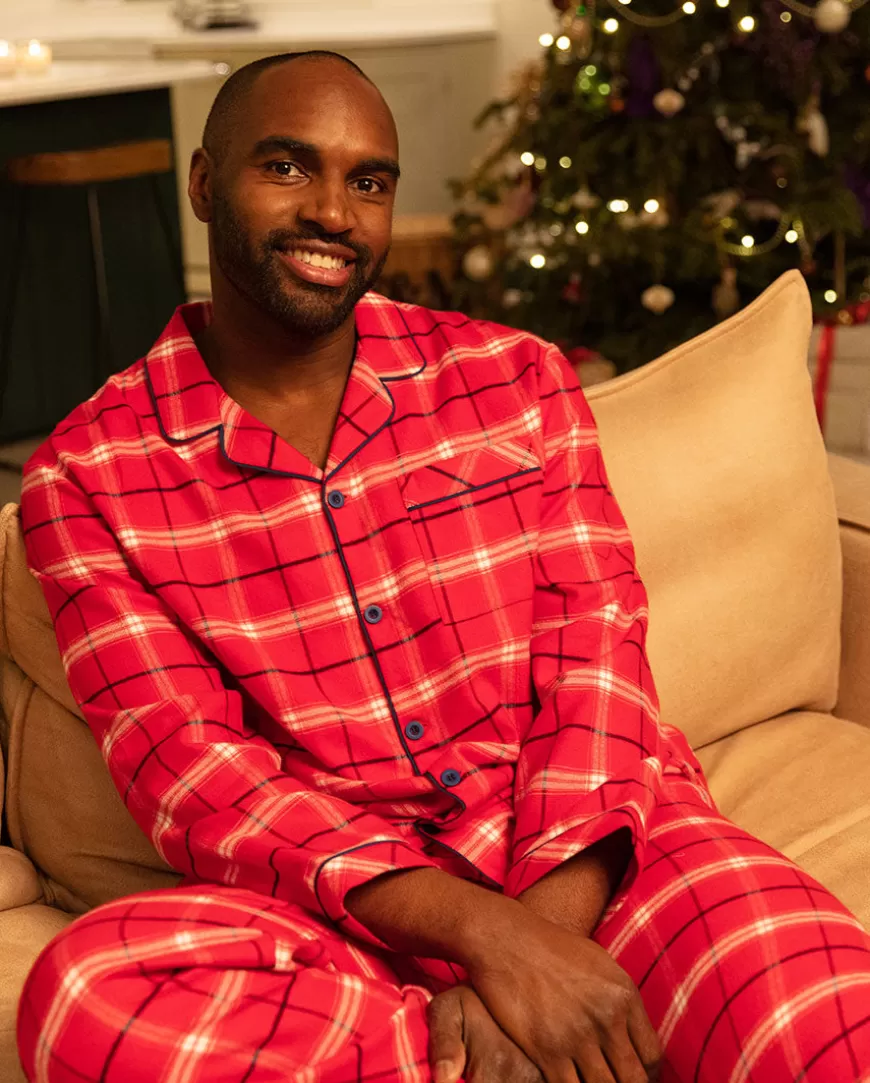Noel Mens Super Cosy Check Pyjama Bottoms^Cyberjammies Clearance