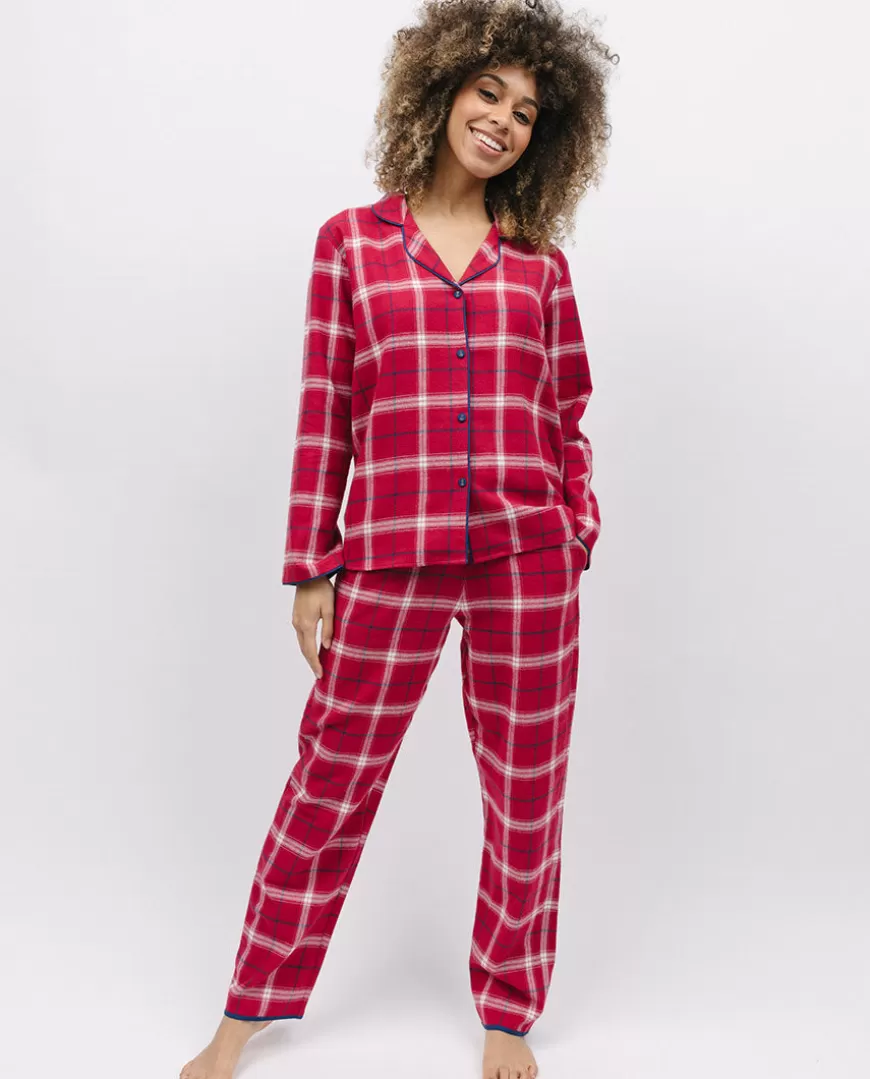 Noel Womens Super Cosy Check Pyjama Set^Cyberjammies Shop