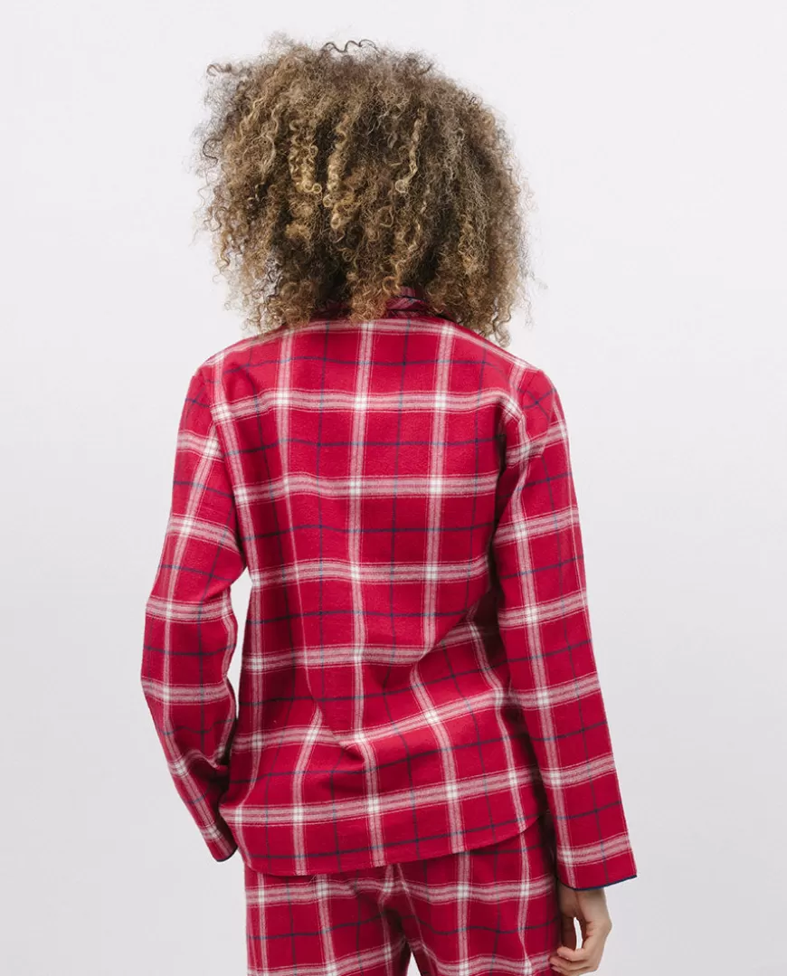 Noel Womens Super Cosy Check Pyjama Top^Cyberjammies Store