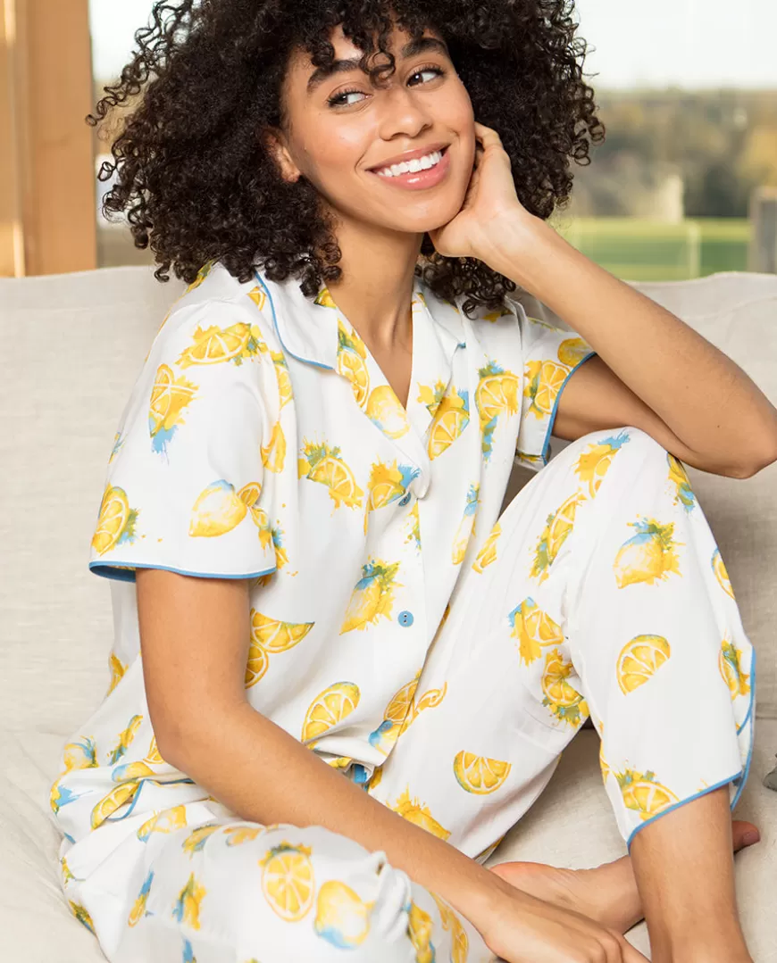 Phoebe Lemon Print Pyjama Set^Cyberjammies Hot