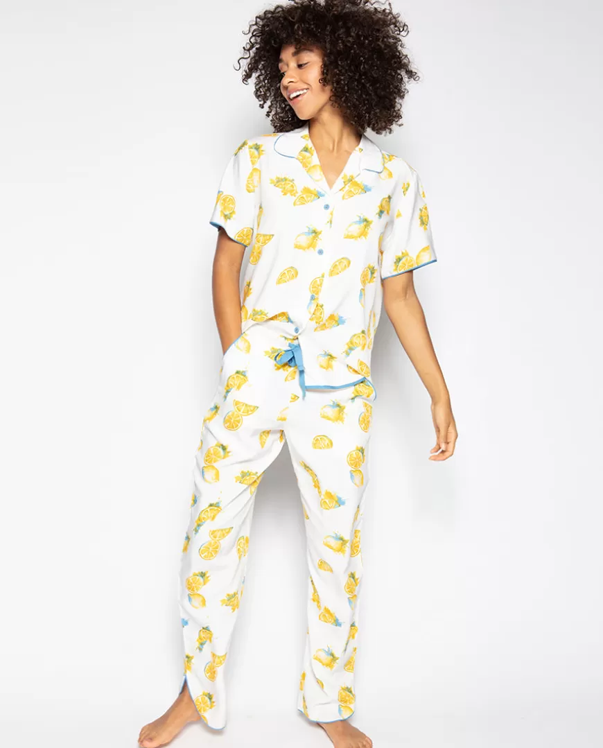 Phoebe Lemon Print Pyjama Set^Cyberjammies Hot