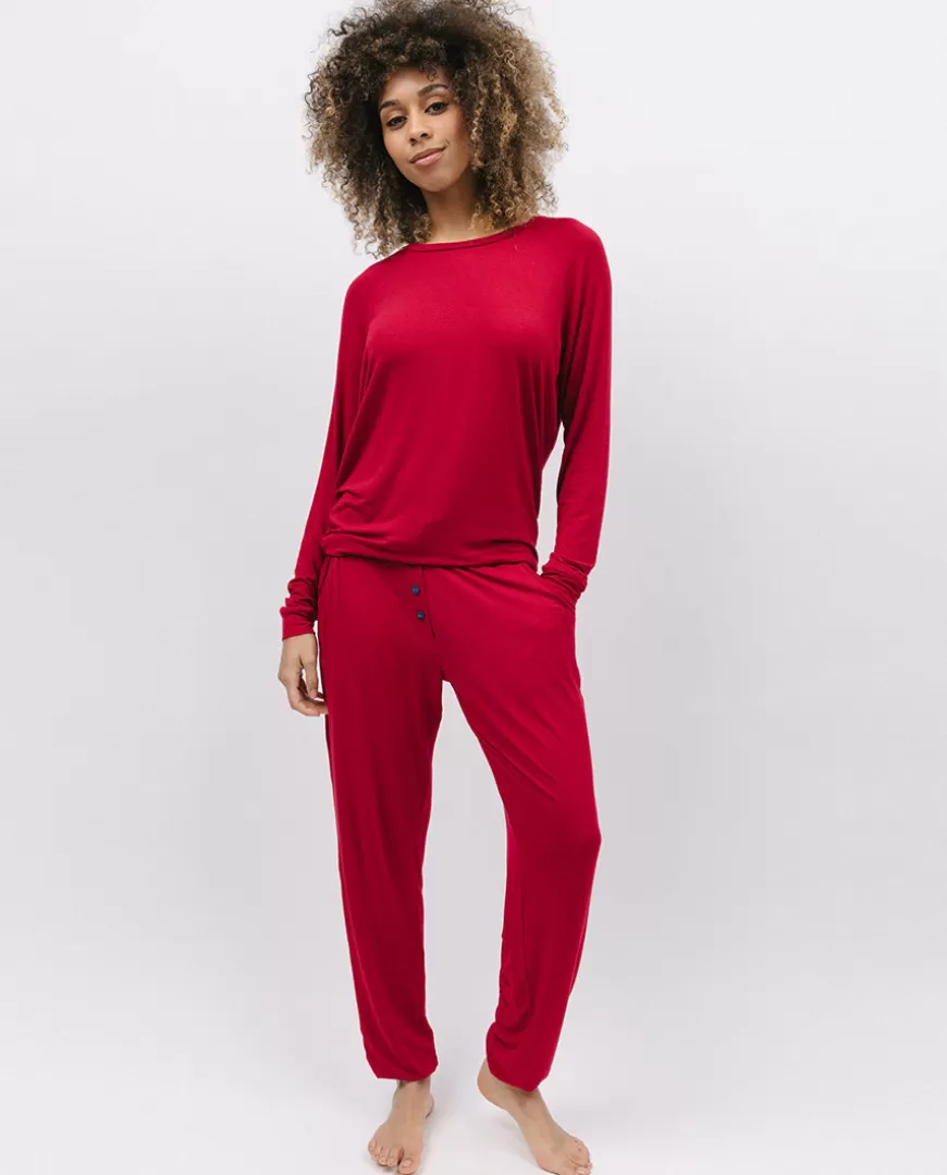 Red Slouch Jersey Pyjama Set^Cyberjammies Online