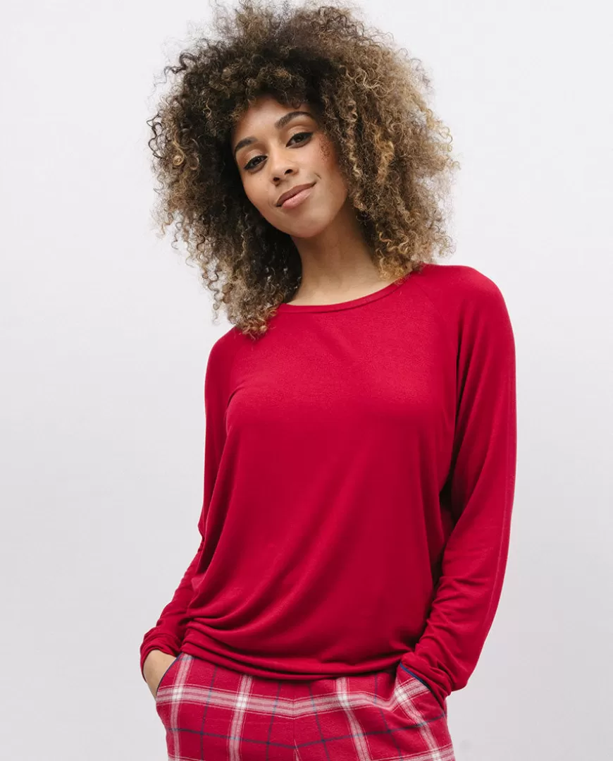 Red Slouch Jersey Pyjama Top^Cyberjammies Hot