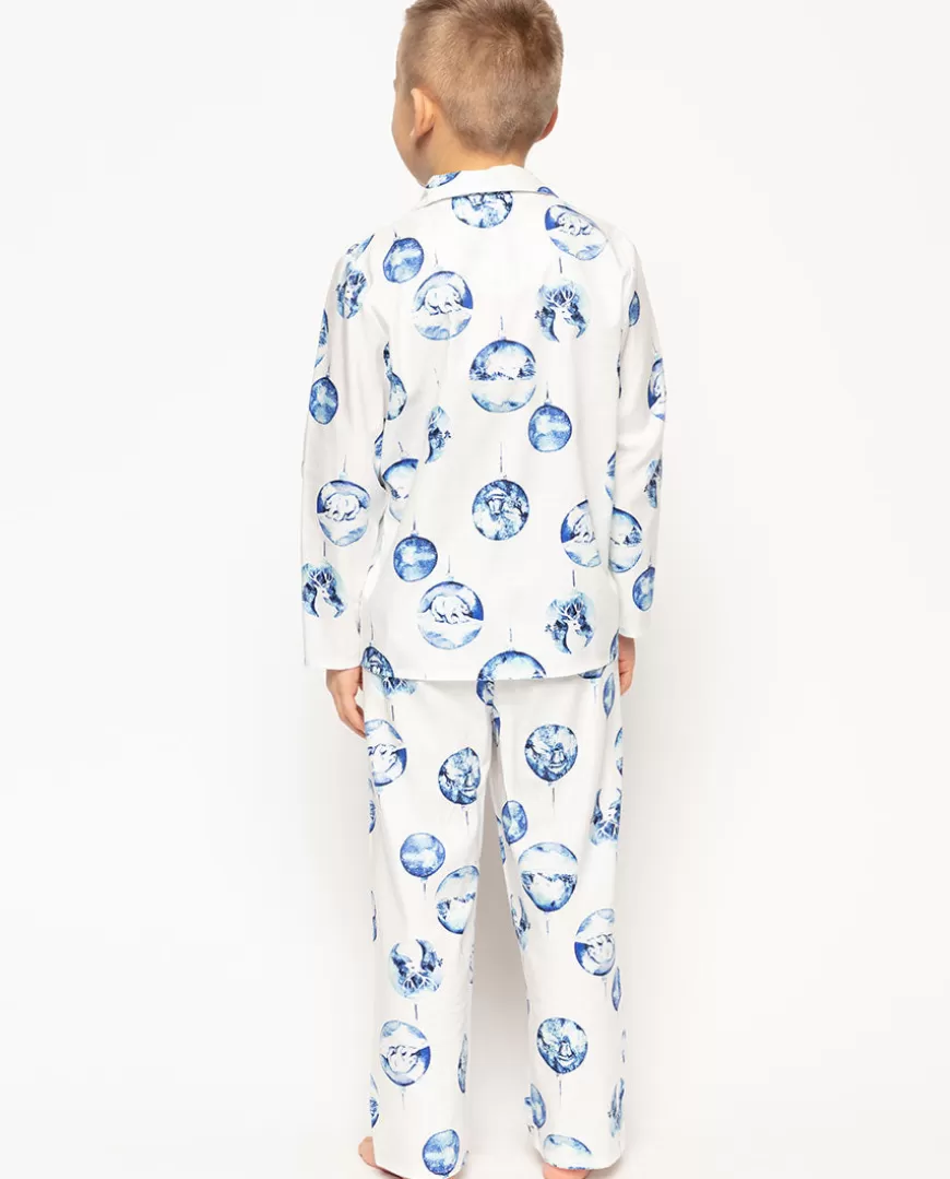 Riley Boys White Bauble Print Pyjama Set^Cyberjammies Cheap