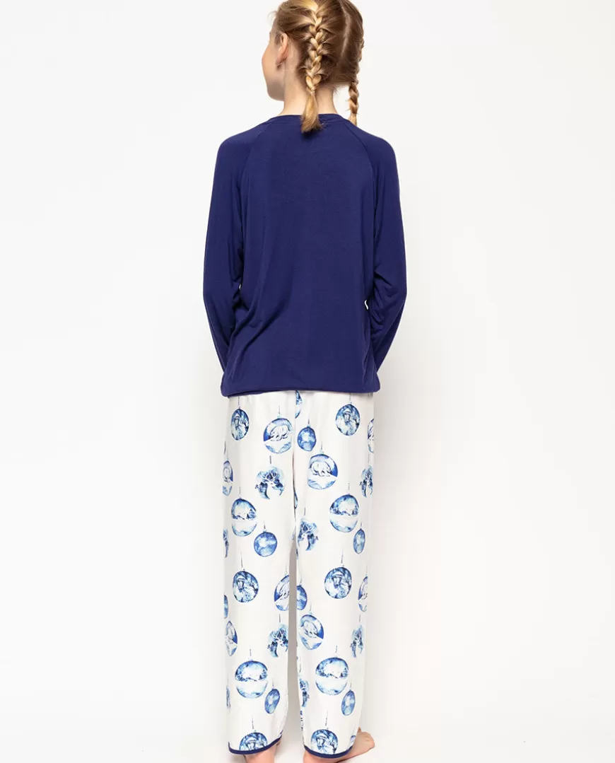 Riley Jersey Top And Bauble Print Pyjama Set^Cyberjammies Hot