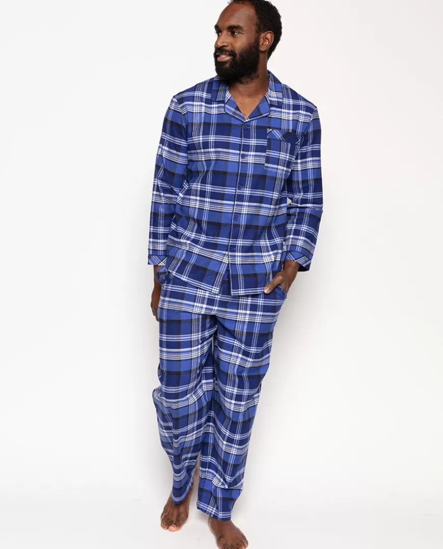 Riley Mens Brushed Check Pyjama Set^Cyberjammies Fashion