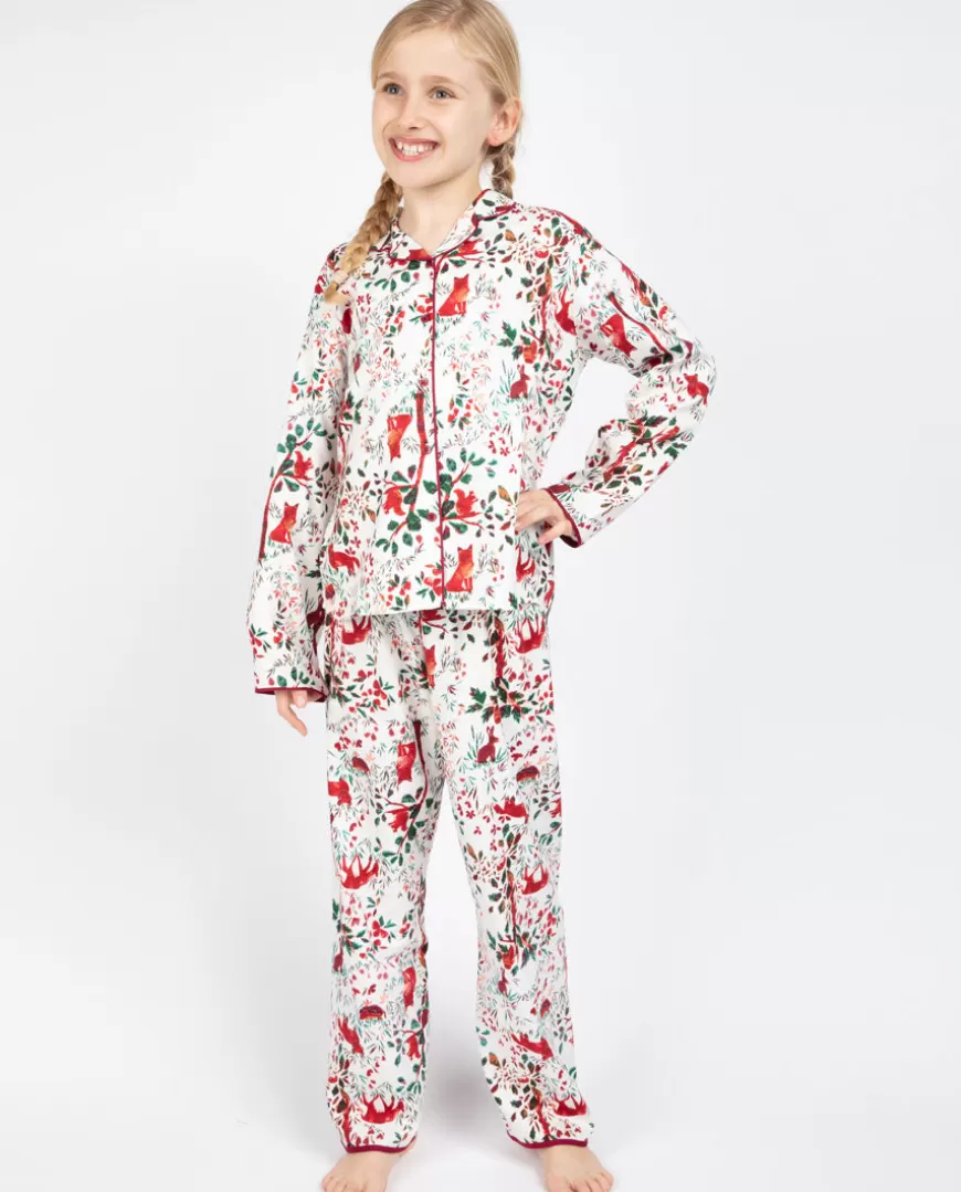 Robyn Cream Forest Print Pyjama Set^Cyberjammies Sale