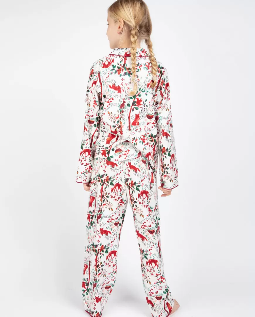 Robyn Cream Forest Print Pyjama Set^Cyberjammies Sale