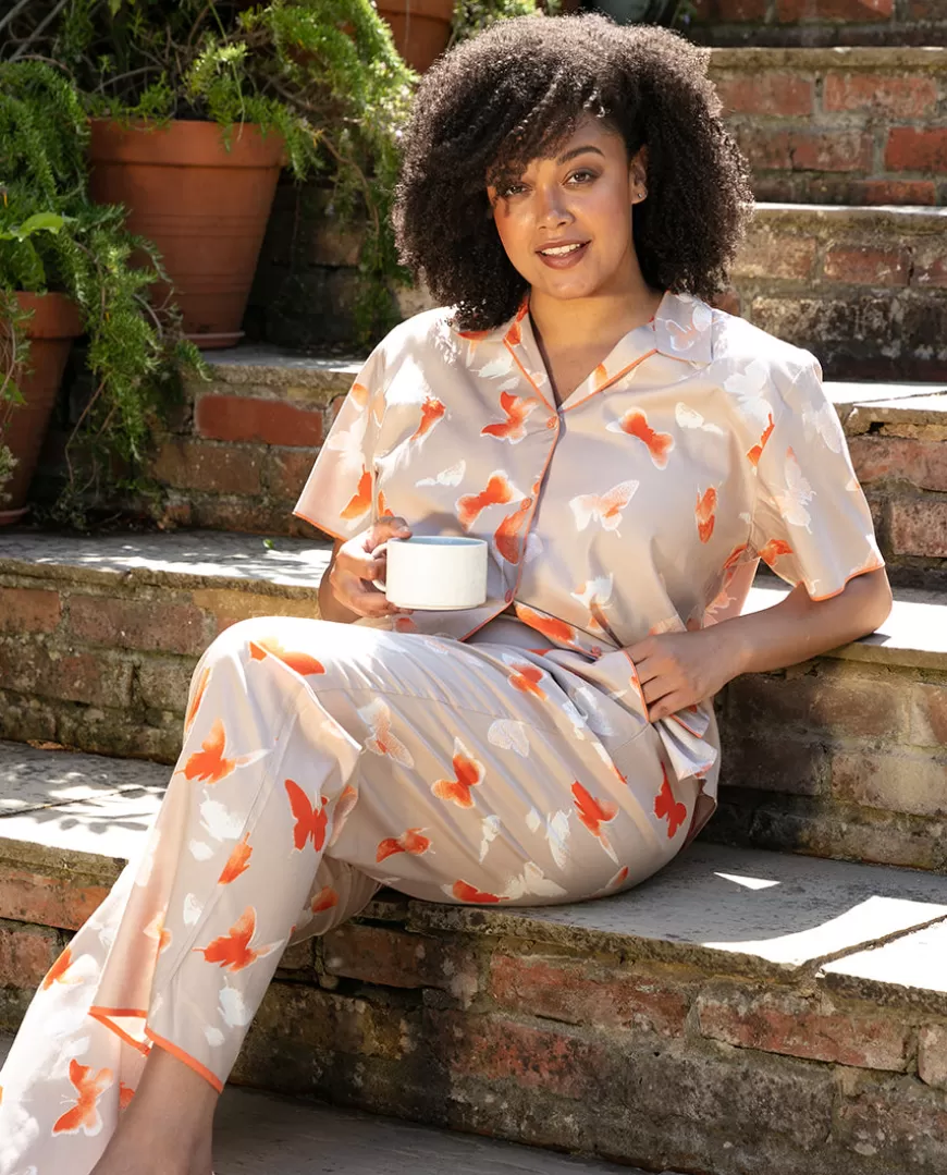 Sage Butterfly Print Pyjama Set^Cyberjammies Sale