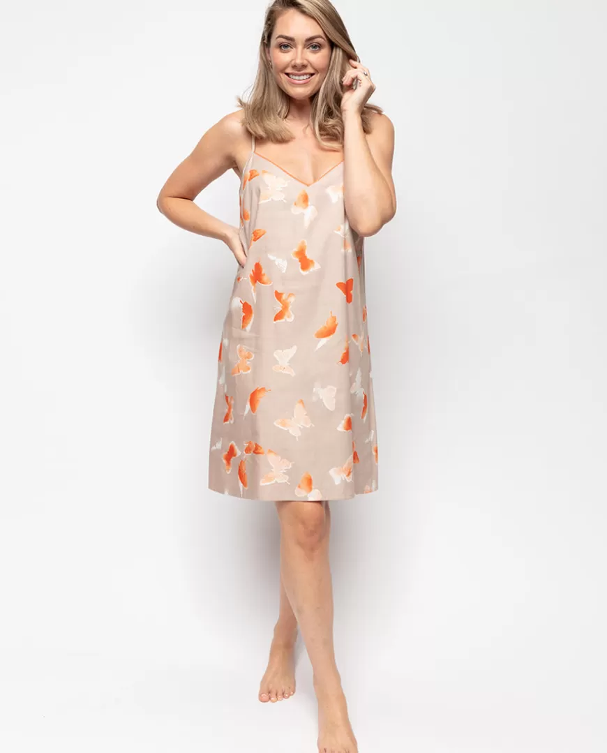 Sage Butterfly Print Short Nightdress^Cyberjammies Hot