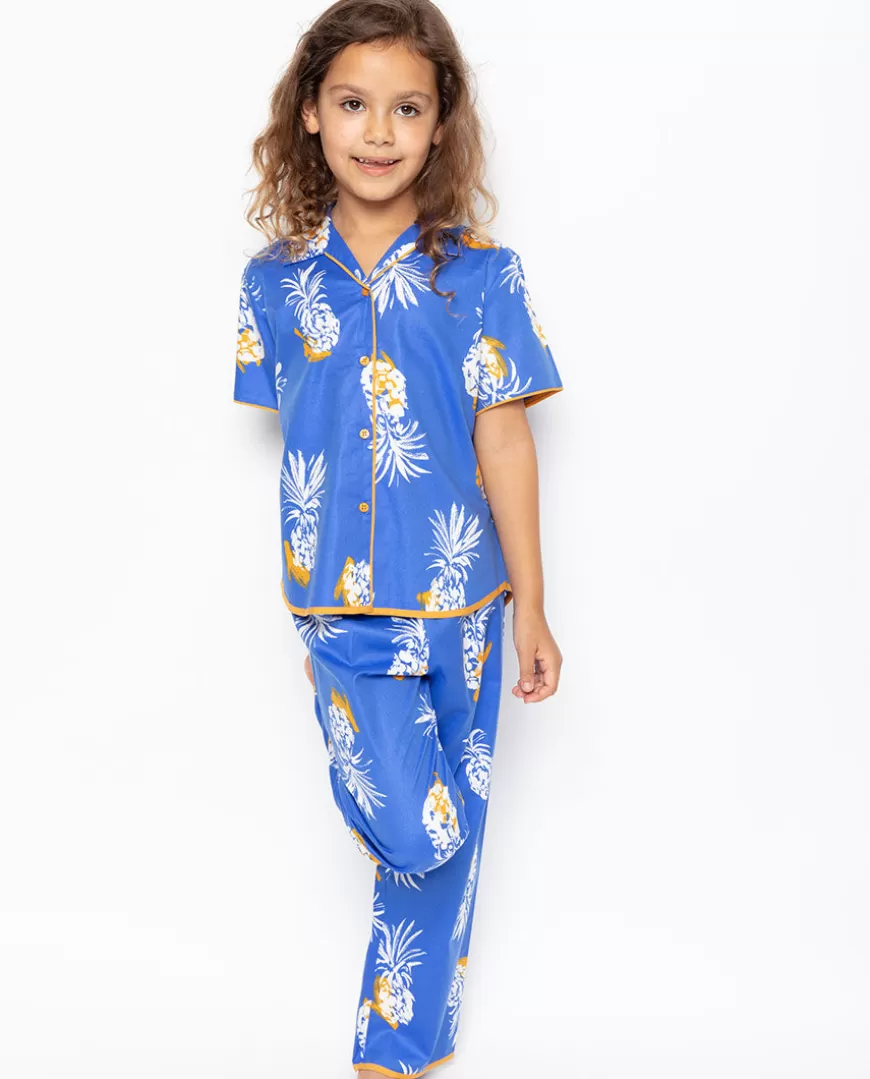Sierra Blue Pineapple Print Pyjama Set^Cyberjammies Best