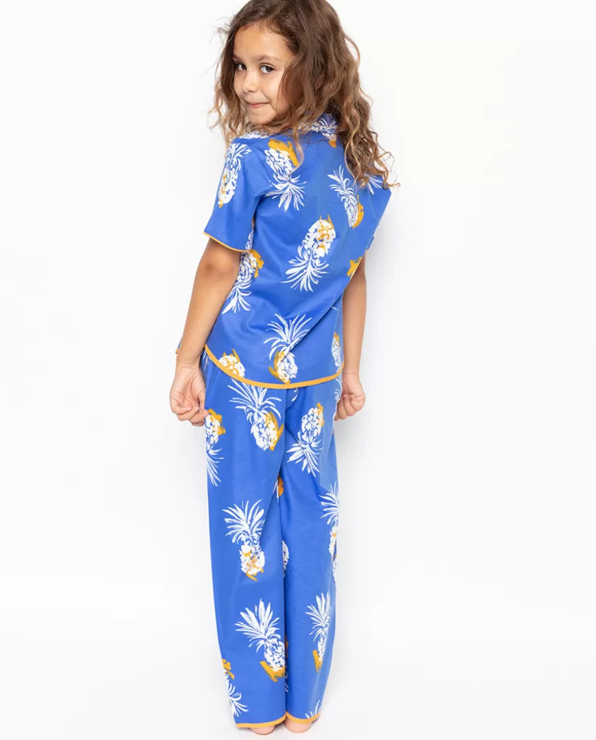Sierra Blue Pineapple Print Pyjama Set^Cyberjammies Best