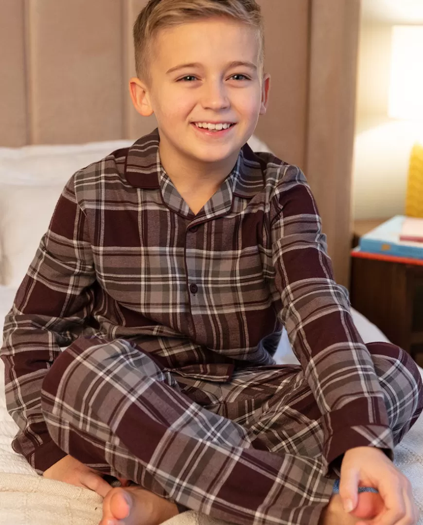 Spencer Boys Brushed Check Pyjama Set^Cyberjammies Discount