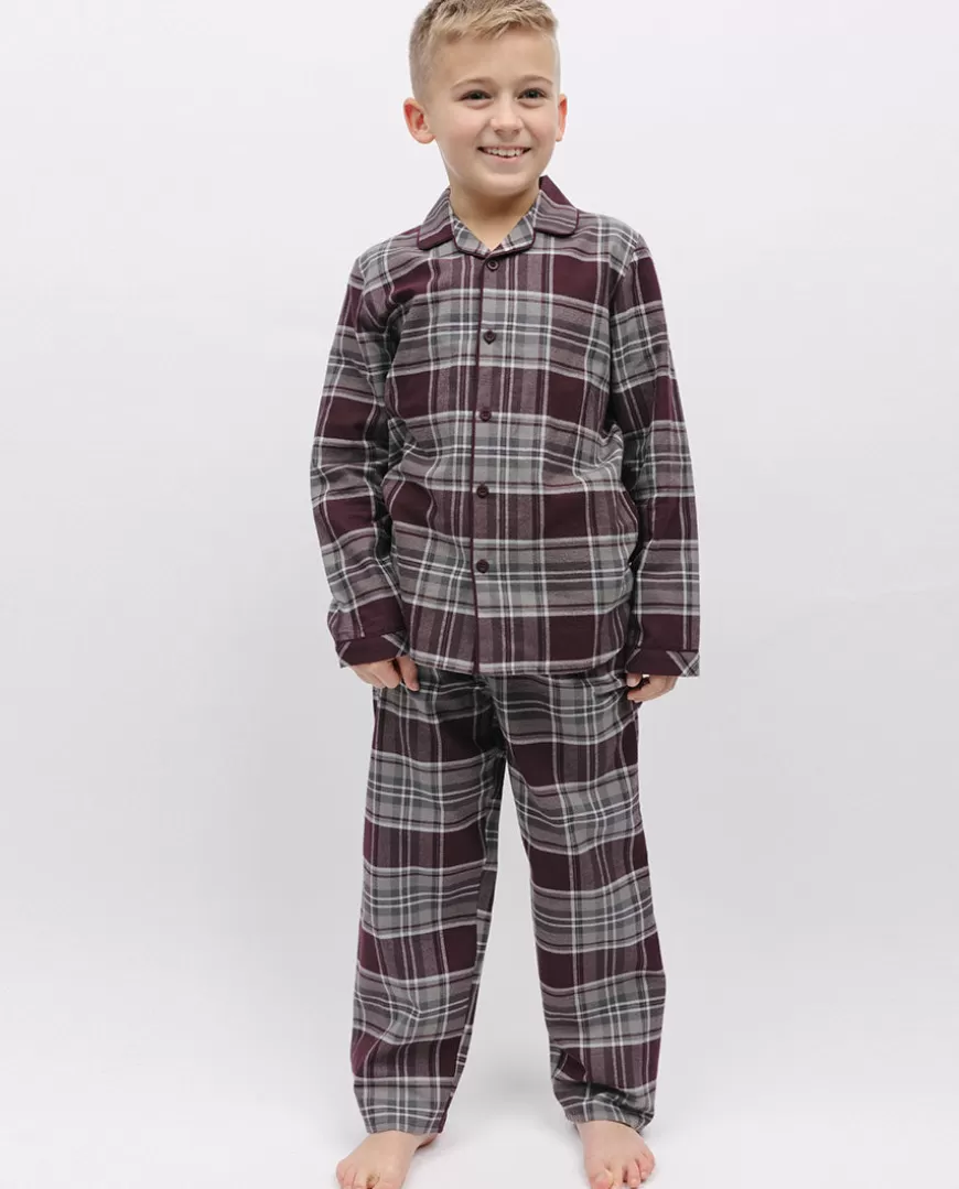 Spencer Boys Brushed Check Pyjama Set^Cyberjammies Discount