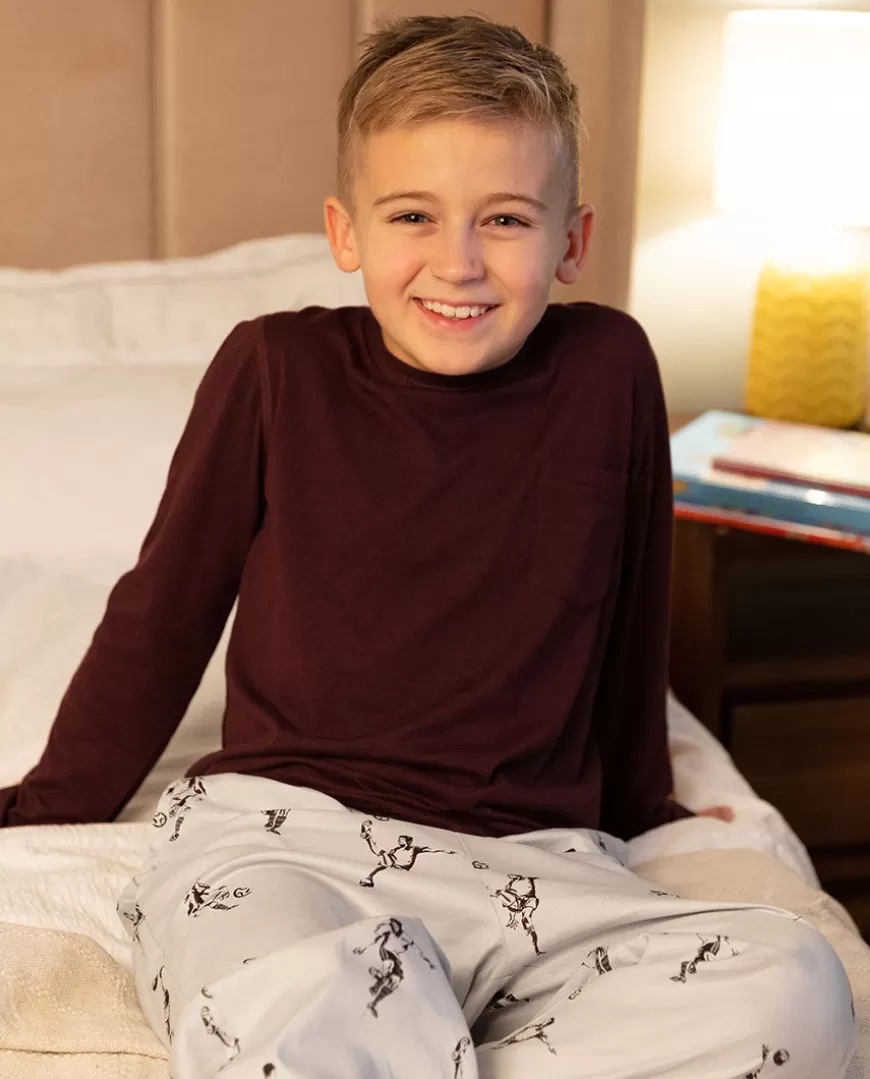 Spencer Boys Jersey T-Shirt And Football Print Pyjama Set^Cyberjammies Discount