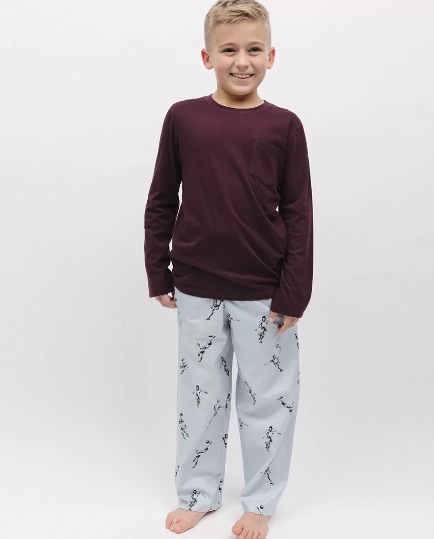 Spencer Boys Jersey T-Shirt And Football Print Pyjama Set^Cyberjammies Discount