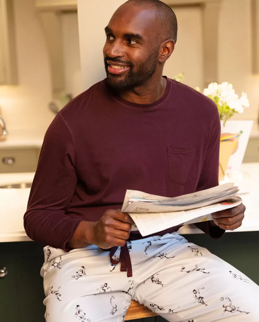 Spencer Mens Jersey T-Shirt And Football Print Pyjama Set^Cyberjammies Hot
