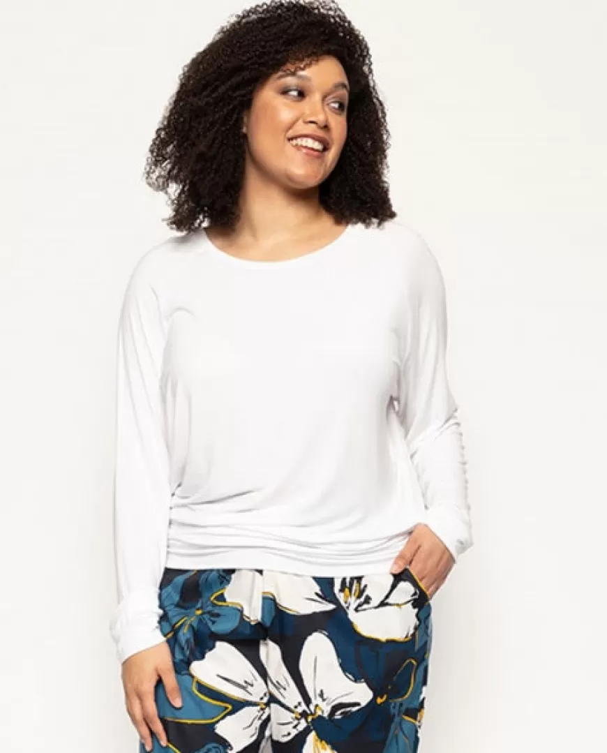 Verity White Slouch Jersey Pyjama Top^Cyberjammies Best Sale