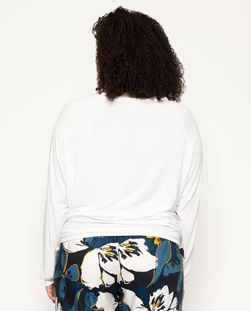 Verity White Slouch Jersey Pyjama Top^Cyberjammies Best Sale