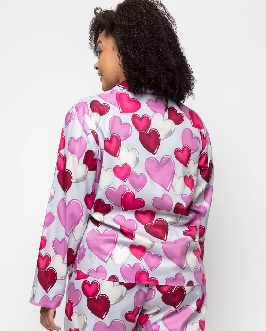 Viola Heart Print Pyjama Top^Cyberjammies Shop