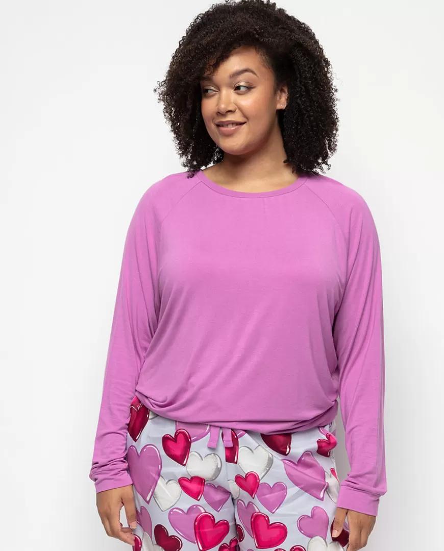 Viola Pink Slouch Jersey Pyjama Top^Cyberjammies Fashion