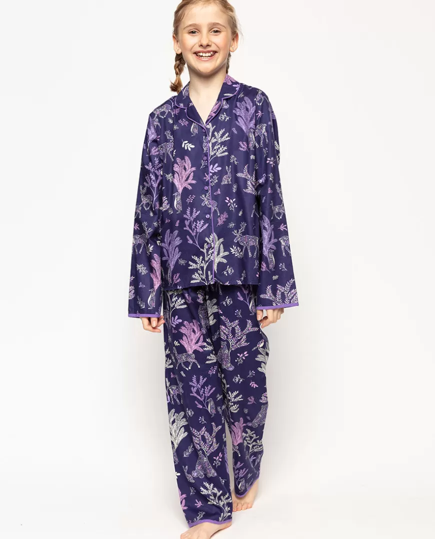 Violet Purple Forest Print Pyjama Set^Cyberjammies Outlet